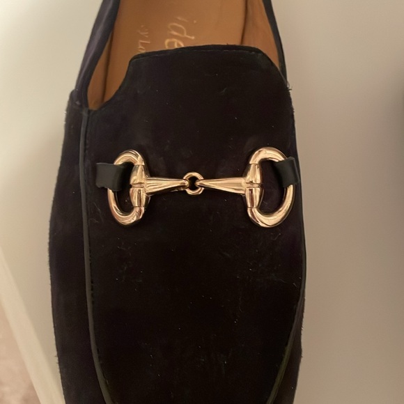 Lori L’idea Navy Suede Loafers 39.5 - Picture 2 of 7